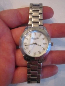 KENNETH COLE WATCH - QUARTZ MOVEMT - WHITE FACE - HEAVY WATCH - TUB BBK - Picture 1 of 5