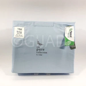 The Pure Collection By Indigo King Bed Sheet Set 100% Tencel 300TC Blue New - Picture 1 of 6
