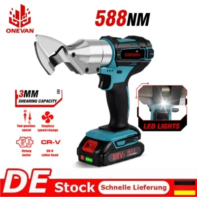 800W Akku Blechschere Akkuschere Elektrisch Schere Blechschneider Für Makita 18V - Bild 1 von 4