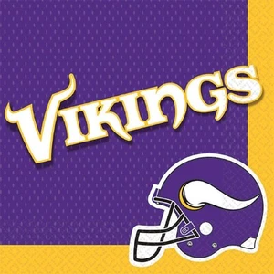 Minnesota Vikings NFL Pro Football Sports Banquet Party Bulk Luncheon Napkins - Picture 1 of 1