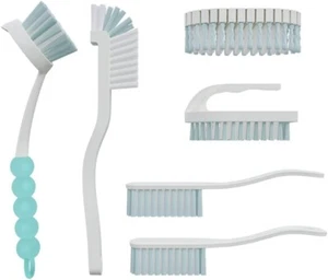 6 Pcs Cleaning Brush, Scrub Brush Set for Kitchen and Bathroom Household Use - Picture 1 of 7