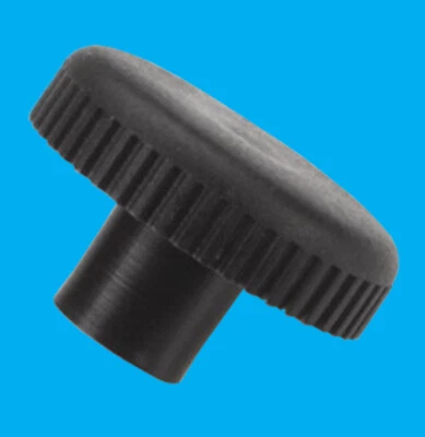 1x 50mm Round Knurled Knob, Tightening Handwheel, M10 Threaded Bore, Female Stud - Image 1 of 3