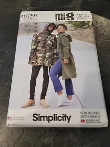 SIMPLICITY Schnittmuster R11259 JACKE mit Kapuze XS-XL Mimi G Neu UNCUT(3007 - Bild 1 von 2