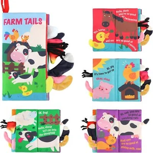 beiens Baby Books Toys, Soft Toys Baby Cloth Books, Touch and Feel Crinkle Books - Picture 1 of 5