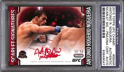 Antonio Rodrigo Nogueira Signed 2015 UFC Champions Rogerio Error Card PSA/DNA 50 - Image 1 of 4