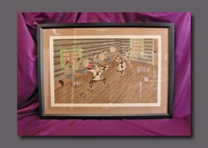 Original Old Eskimo Folk Art Painting - J.O. Tobuk - Picture 1 of 5