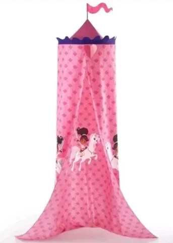 Nella The Princess Knight Bed Canopy Pink  90" Tall 71" Wide bottom 22" Top New Cover