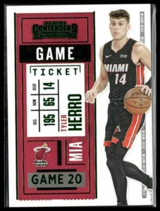 2020-21 Panini Contenders #4 Tyler Herro Game Ticket Green - Picture 1 of 2