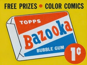 TOPPS BAZOOKA BUBBLE GUM HEAVY DUTY METAL ADVERTISEMENT 9" x 12" - Picture 1 of 1