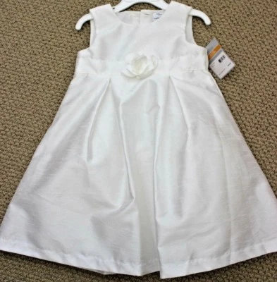 Vestido Carter's 'Seda' 6 Marfil Boda Formal Roseta Niña $42 NUEVO CON ETIQUETAS GRATIS Foto 1 de 4