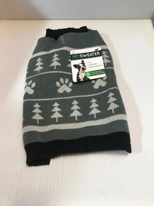 Pet Sweater - Small Fits most Between 12-19lbs - Black/Grey/White (T-BLK-13) - Picture 1 of 5