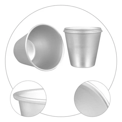 6 Pcs Aluminum Alloy Mini Cake Pan Pudding Mold Round Baking Kitchen Tools - Bild 1 von 4