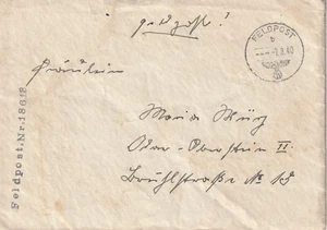 Feldpost - provisorischer Feldpoststempel  - Zeilenstempel - Bild 1 von 1