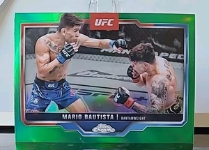 2025 Topps Chrome UFC - MARIO BAUTISTA - /99 Green REFRACTOR #98 - Picture 1 of 5