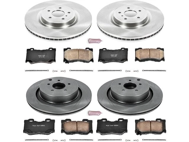 Front and Rear Brake Pad and Rotor Kit For 2011-2013 Infiniti M56 2012 GF256PF - Image 1 of 1