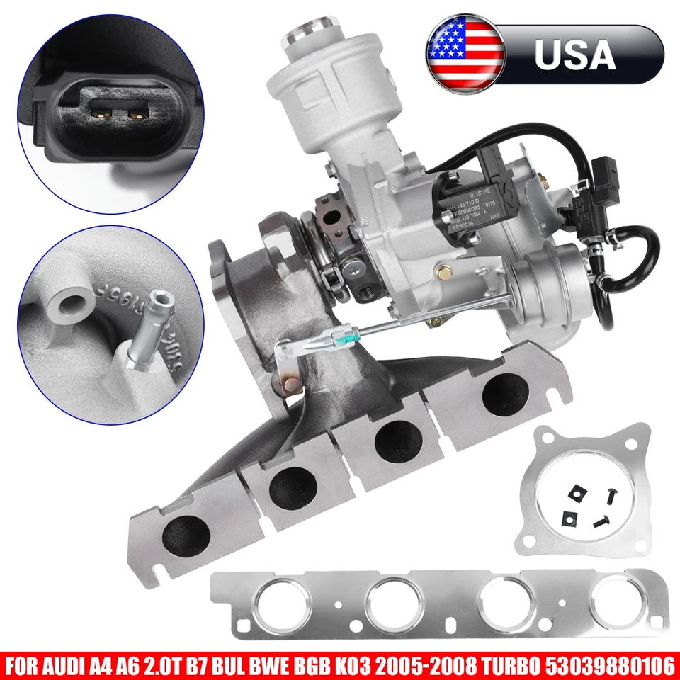 Genuine Turbo Turbocharger UPGRADE Stage 2 fit 2005-2013 Audi A3 A4 A6 TT 2.0T Foto 1 de 4