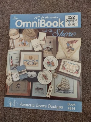 The Omnibook AT THE SHORE  Jeanette Crews 222 Designs Book #814 Cross Stitch  - Image 1 of 2