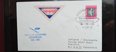 Luftpost Brief Baumgarten Gedenkflug 1959 - Bild 1 von 2
