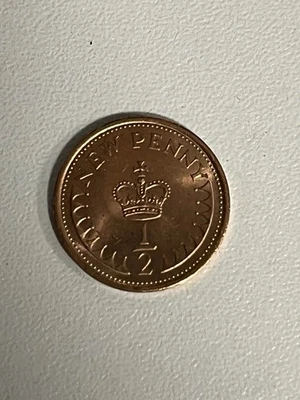 Royal Mint 1973 1/2 New Penny UK Great Britain Uncirculated Coin - Image 1 of 2