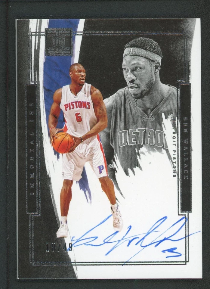 2021-22 BEN WALLACE 10/49 AUTO PANINI IMPECCABLE IMMORTAL INK AUTOGRAPHS - Image 1 of 2