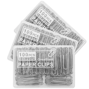300 PCS Paper Clips, Jumbo Paper Clips for Paperwork, 3 Boxes of 100 PCS Each... - Picture 1 of 7