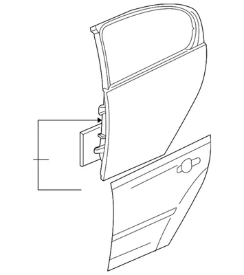 Carcasa de puerta GM 15830111 genuina Foto 1 de 2