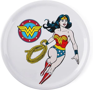 Wonder Woman Piatto Pizza, Porcellana, Bianco - Foto 1 di 12