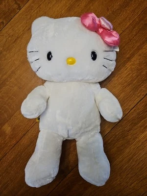 Build A Bear Hello Kitty Esponjoso Blanco Felpa Rosa Corazón Arco Sanrio BAB OG Foto 1 de 4
