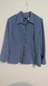 MHM Melissa Harper Womens Petite Blue Pantsuit Sz 16 Petite - Picture 1 of 5