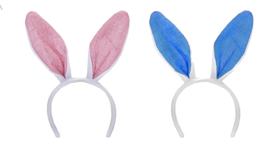 Easter Bunny White Rabbit Ears on Headband Fancy Dress Costume Accessory - Image 1 of 1