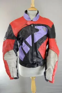 HEIN GERICKE PRO SPORTS LEATHER BIKER JACKET WITH REMOVABLE PROTECTORS 40 INCH - Picture 1 of 10