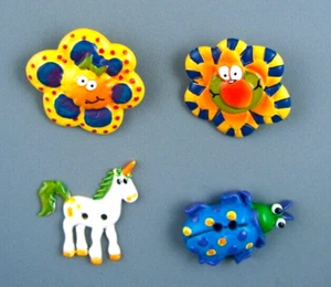 CHERI STROLE CHILDREN'S BUTTON - SET OF 4 - Picture 1 of 3