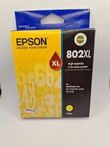 Genuine Epson 802XL Yellow Ink Cartridge Yellow C13T356492 NEW Expired - Picture 1 of 6