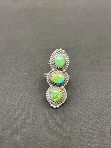 925 sterling silver Sonoran gold turquoise rings. - Picture 1 of 3