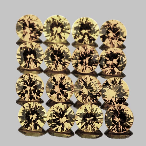 Zafiro champán natural brillante extremo corte máquina redondo 16 piezas 2,20 mm  Foto 1 de 1