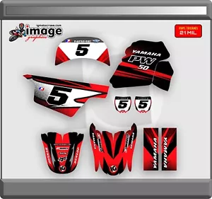 KIT DE CALCOMANÍAS DE GRÁFICOS YAMAHA PW 50 PW50 Se adapta a los años 1990 - 2022 ROJO - Imagen 1 de 2