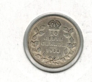 1936 SILVER Canadian Dime - Picture 1 of 2