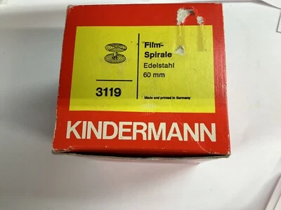 Carretes de desarrollo de película de metal Kindermann 3119 60 mm espirales diapositivas de color blanco + negro Foto 1 de 2