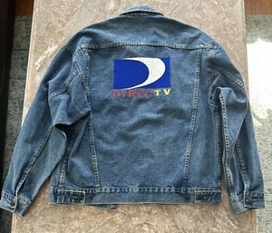 VINTAGE 90’s Direct TV Promo Denim Trucker Jacket-Butterfield Stage-NEW-Men’s M - Picture 1 of 12