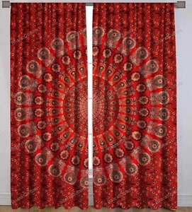 Handmade Mandala Puerta Cortinas Decoración Boho Cenefas Paneles 100% Algodón - Imagen 1 de 7