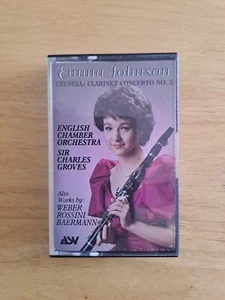 Emma Johnson Crusell Clarinet Concerto No2 1986 ASV Cassette Tape Album Tested - Picture 1 of 5