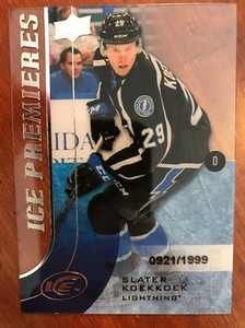 2015-16 UD Ice Hockey Ice Premiers #102 Slater Koekkoek /1999 Rookie