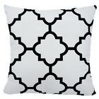 16X16" Cushion Cover Velvet Black White Decorative 2-Sided Throw Pillow Case Usa