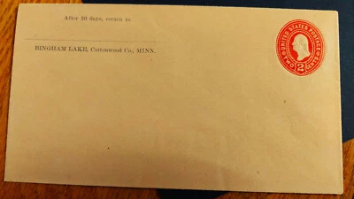 US U360 mint entire, preprinted address, light bend at bottom, Scott $35 - Image 1 of 3