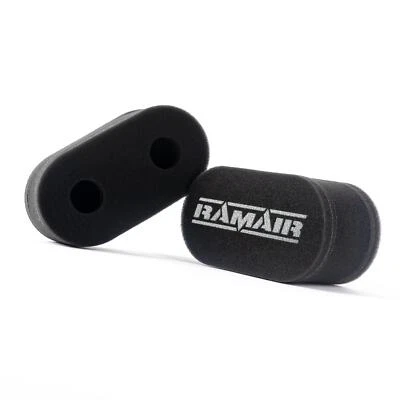 2 x RAMAIR Foam Carb Socke Luftfilter Doppeltrompete Weber DCOE Fitment Jenvey - Bild 1 von 3