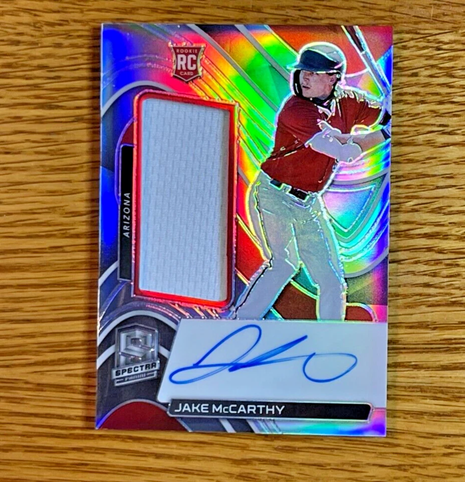 JAKE MCCARTHY 2022 Panini Chronicles #143 Spectra RC Holo Prizm Auto Relic /199 - Image 1 of 2