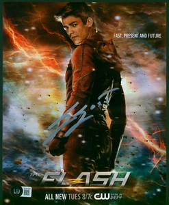 GRANT GUSTIN Silver Signed 8x10 Barry Allen The Flash Season 2 Poster Photo BAS - Picture 1 of 1