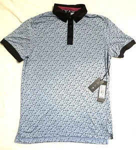 Kenneth Cole Golf Men's All Over Golf Print Polo Size Small NEW WITH TAGS - Picture 1 of 5