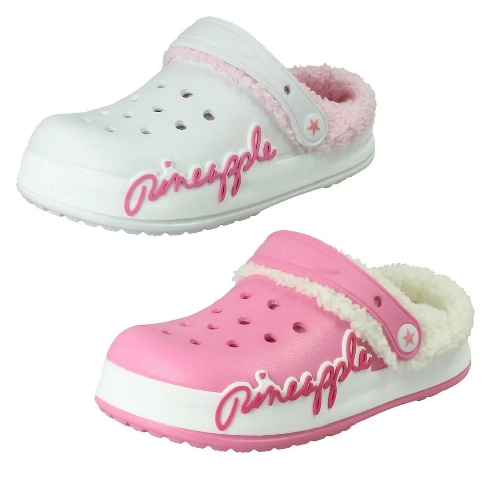 Niña Pineapple Pelo Sintético Forrado con Luz Zuecos Tira en Tobillo Informal - - Imagen 1 de 1