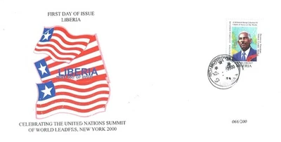 Liberia 1999 Rare FDC Dominica Islands President Vernon Lorden Shaw MNH - Image 1 of 2